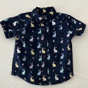 The Children's Place Boy’s Navy Bunny Print Shirt